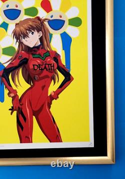 DEATH NYC Hand Signed LARGE Print COA Framed 16x20in Anime Murakami Pop Art %