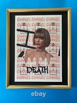 DEATH NYC Hand Signed LARGE Print COA Framed 16x20in Taylor Swift Chanel Pop Art
