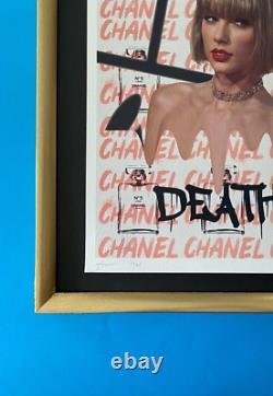 DEATH NYC Hand Signed LARGE Print COA Framed 16x20in Taylor Swift Chanel Pop Art