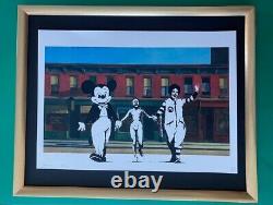 DEATH NYC Hand Signed LARGE Print Framed 16x20in COA BANKSY NAPALM POP ART