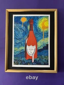 DEATH NYC Hand Signed LARGE Print Framed 16x20in COA DOM PERIGNON Pop Art @
