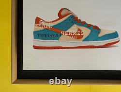 DEATH NYC Hand Signed LARGE Print Framed 16x20in COA HERMES SNEAKERS Pop Art @