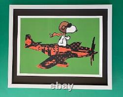 DEATH NYC Hand Signed LARGE Print Framed 16x20in COA POP ART SNOOPY SCHULTZ
