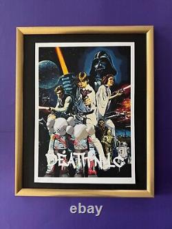 DEATH NYC Hand Signed LARGE Print Framed 16x20in COA STAR WARS Pop Art @