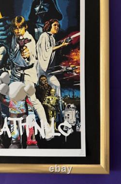 DEATH NYC Hand Signed LARGE Print Framed 16x20in COA STAR WARS Pop Art @