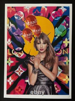 DEATH NYC Hand Signed LARGE Print Framed 16x20in COA TAYLOR SWIFT LV Pop Art @