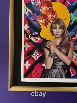 DEATH NYC Hand Signed LARGE Print Framed 16x20in COA TAYLOR SWIFT LV Pop Art @