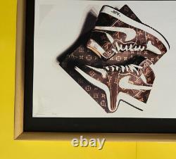 DEATH NYC Hand Signed LARGE Print Framed 16x20in NIKE AIR VUITTON Pop Art @