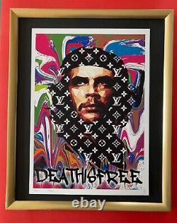 DEATH NYC Signed Large 16x20in Framed CHE GUEVARA Graffiti Pop Art MURAKAMI