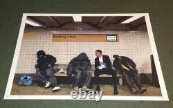 DEATH NYC ltd signed LG street art print 45x32cm Barack Obama with subway homeless