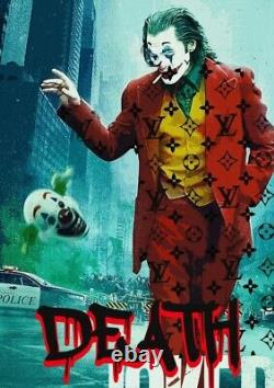 DEATH NYC ltd signed LG street art print 45x32cm Joker batman Joaquin Phoenix