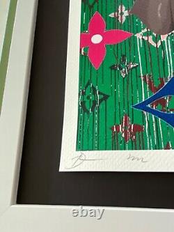 Death NYC Large Framed 16x20in Pop Art Print Hand Signed COA Kaws Murakami LV