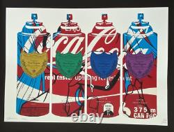 Death NYC Large Framed 16x20in Scarce Pop Art Hand Signed COA Coca Cola Fans