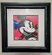Disney Classic Mickey Litho By Allison Lefcort Framed Hand Signed Pop Art Withcoa