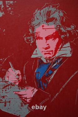 Fine Limited edition Pop Art Silkscreen, Beethoven, signed Andy Warhol