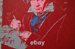 Fine Limited edition Pop Art Silkscreen, Beethoven, signed Andy Warhol