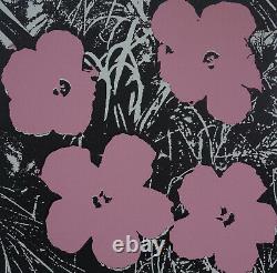 Fine Limited edition Pop Art Silkscreen, Flowers, signed Andy Warhol