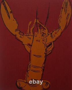 Fine Limited edition Pop Art Silkscreen, Lobster, signed Andy Warhol