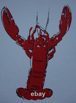Fine Limited edition Pop Art Silkscreen, Lobster, signed Andy Warhol