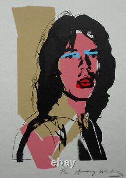 Fine Limited edition Pop Art Silkscreen, Mick Jagger, signed Andy Warhol