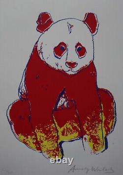 Fine Limited edition Pop Art Silkscreen, Panda, signed Andy Warhol