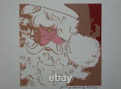 Fine Limited edition Pop Art Silkscreen, Santa, signed Andy Warhol