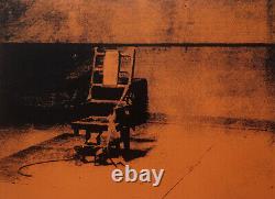 Fine Limited edition Pop Art Silkscreen, electric chair, signed Andy Warhol