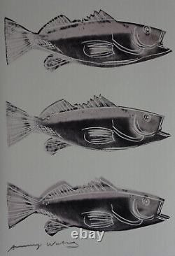 Fine Limited edition Pop Art print, Fish, signed Andy Warhol, Estate stamp
