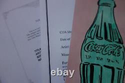 Fine unique painting Pop art Coca Cola bottles, signed Andy Warhol, w COA