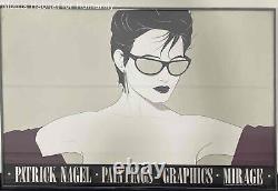 Framed Vintage Lady in Sunglasses Print Signed Patrick Nagel Foil Edition