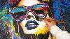 Fused Pop Art And Street Art Painting Create A Stylish Acrylic Piece Glamour In Chaos