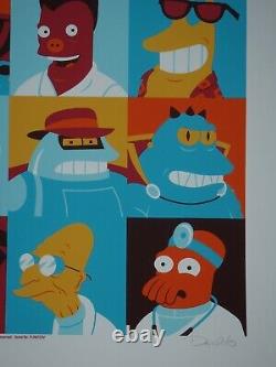 Futurama Dave Perillo signed poster art print Alienese Variant Matt Groening
