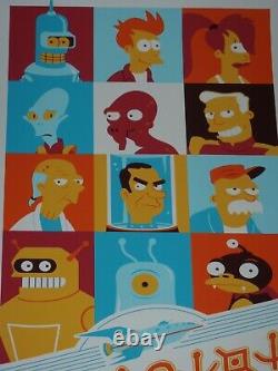 Futurama Dave Perillo signed poster art print Alienese Variant Matt Groening