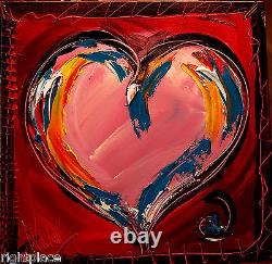 HEART M. KAZAV CANVAS ART COMES STRETCHED, signed MUSIC ART 3ERTH