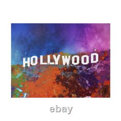 Hollywood Hills Sign Canvas Wall Art Pop Art by Stephen Chambers