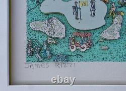 James Rizzi Golf Vintage 1983 Hand Signed numbered 16/125 3-D Serigraph Pop Art