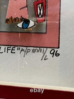 James Rizzi Make Friends With Life 3D POP Art Signed Framed A. P. 1996 Rare
