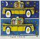 James Rizzi Nyc Twin Taxis 1989 Hand Signed 3-d Serigraph Pop Art Matted