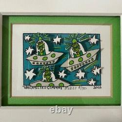 James Rizzi UNEXPECTED COMPANY 3D POP Art Signed Framed ED350 2002
