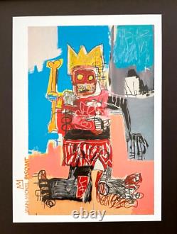 Jean Michel Basquiat Signed Vintage Print Mounted And Framed