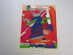 Joan Worth Color Lithograph A. P Edition Signed Autographed Pop Art Vintage