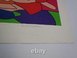 Joan Worth Color Lithograph A. P Edition Signed Autographed Pop Art Vintage