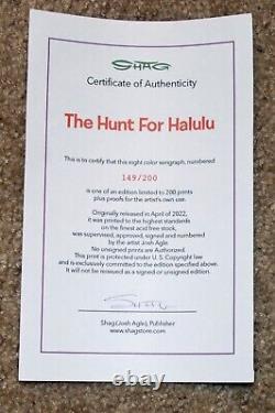 Josh Agle SHAG The Hunt For Halulu Serigraph Art Print S/# 200 Tiki Palm Springs