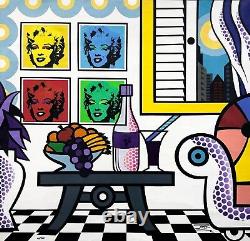 Jozza New York Living Room Signed Giclee/canvas Pop Art Marilyn Monroe