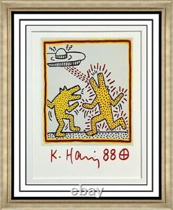 KEITH HARING 11x14 inch Matted Print FRAME READY Hand Signed Signature