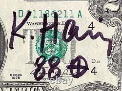 KEITH HARING Authentic United States Treasury $2 Bill Hand Signed Signature