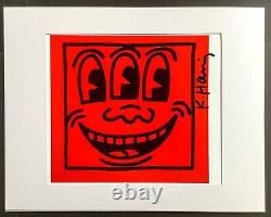 KEITH HARING Vintage Matted 11x14 Print FRAME READY Hand Signed Signature