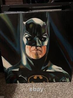 Keaton Batman Movie Pop Art Painting Original OG Chris Cargill