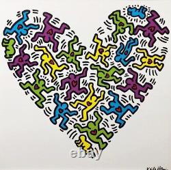 Keith Haring Untitled, 1985 Heart CUSTOM FRAMED Pop Art Plate Signed Love