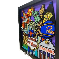 Las Vegas Strip 3D Pop Art Sign Paris Casino Decor Print Artwork Poker Chip NYC